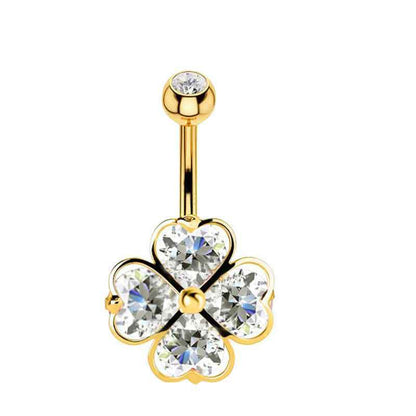 1 Piece Belly Rings Simple Style Moon 316 Stainless Steel  Inlay Zircon