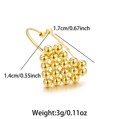 Vintage Style Simple Style Heart Shape Stainless Steel Plating 18k Gold Plated Open Rings