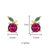 1 Pair Sweet Simple Style Flower Plating Inlay Copper Zircon Gold Plated Ear Studs