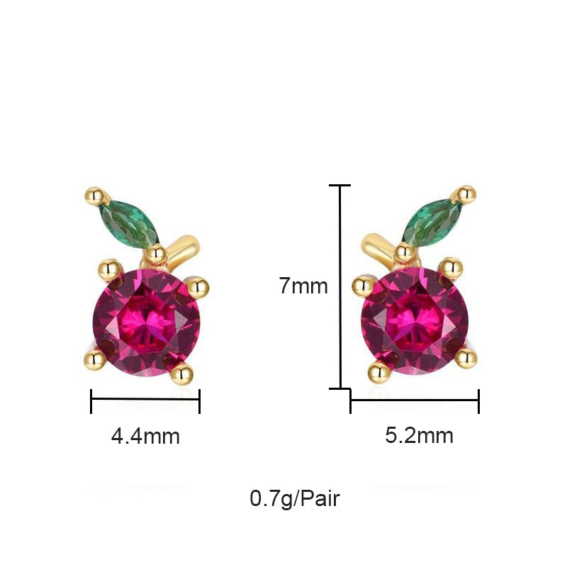 1 Pair Sweet Simple Style Flower Plating Inlay Copper Zircon Gold Plated Ear Studs