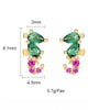 1 Pair Sweet Simple Style Flower Plating Inlay Copper Zircon Gold Plated Ear Studs