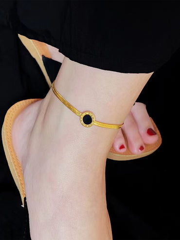 Wholesale Elegant Round Stainless Steel Plating Bracelets Anklet