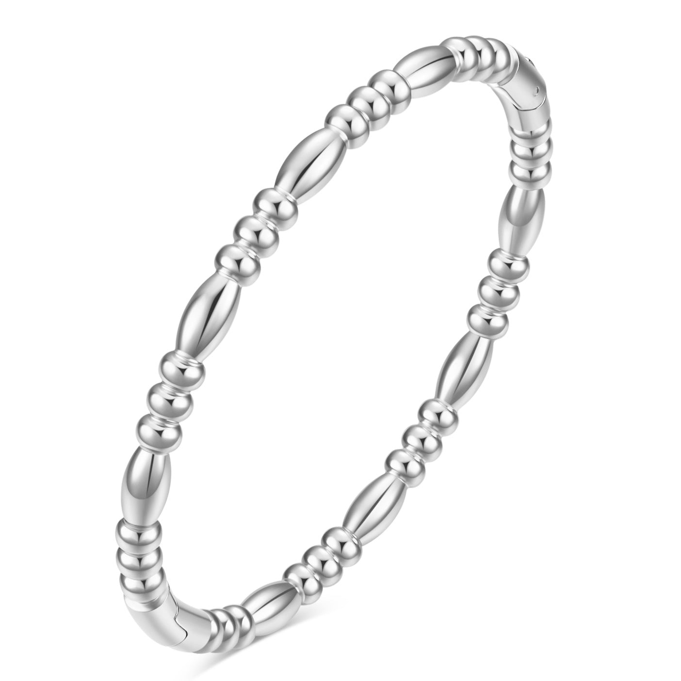 Simple Style Solid Color Stainless Steel Plating Bangle