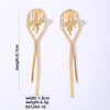 1 Pair Shiny Tassel Plating Inlay Copper Zircon White Gold Plated Gold Plated Drop Earrings