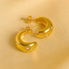 1 Pair Vacation Beach Simple Style Star Moon Plating Inlay Stainless Steel Artificial Diamond Gold Plated Ear Studs