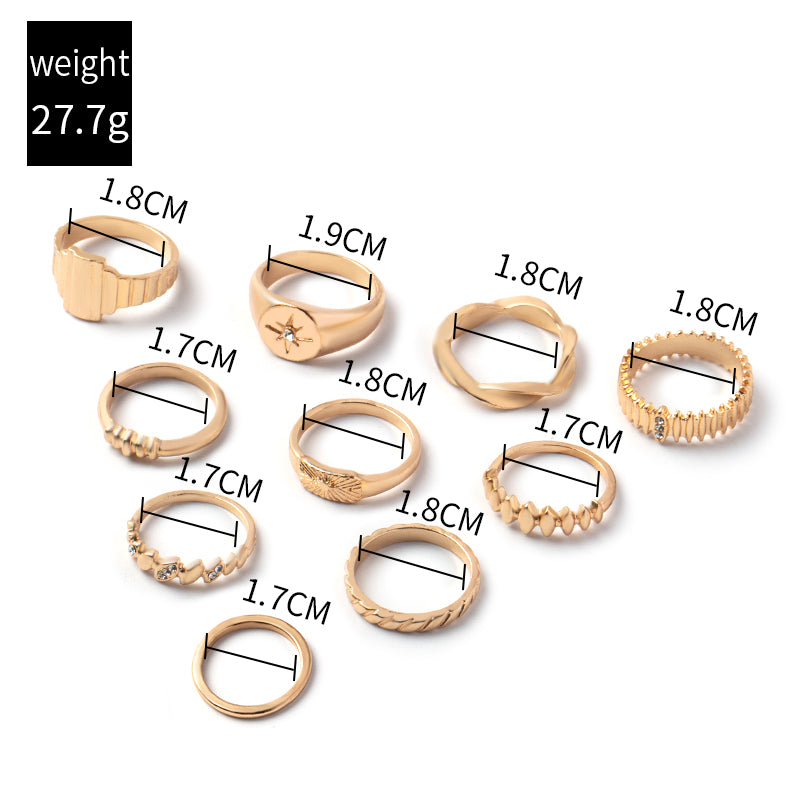 Simple Style Solid Color Alloy Women's Rings