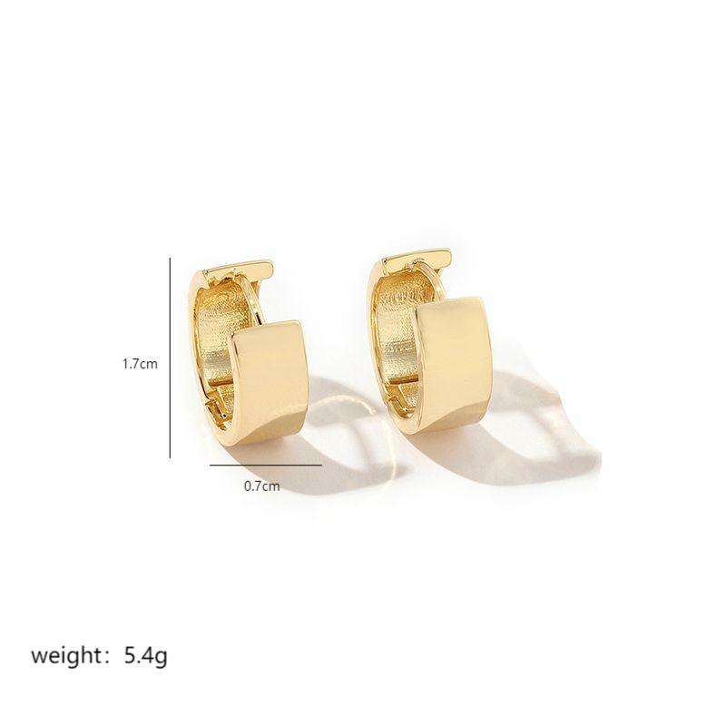 1 Pair Ig Style Round Plating Inlay Copper Zircon 18k Gold Plated Earrings