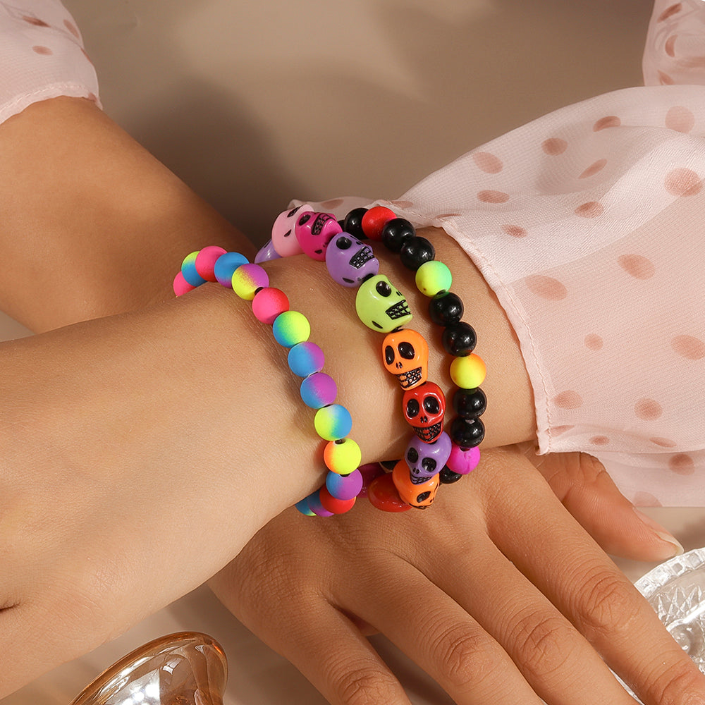 Funny Skull Beaded Wholesale Bracelets