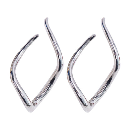 Wholesale Jewelry Modern Style Simple Style Rhombus Alloy Gold Plated Silver Plated Plating Ear Studs