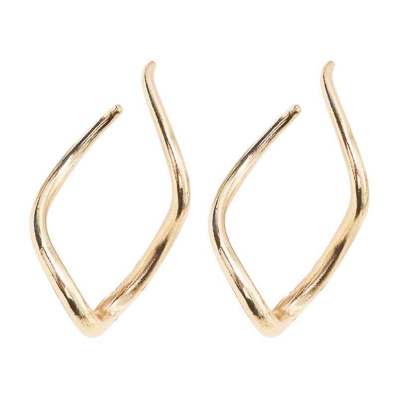 Wholesale Jewelry Modern Style Simple Style Rhombus Alloy Gold Plated Silver Plated Plating Ear Studs