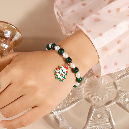 Cute Simple Style Santa Claus Artificial Pearl Wholesale Bracelets