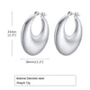 Simple Style Geometric Stainless Steel Plating Earrings 1 Pair