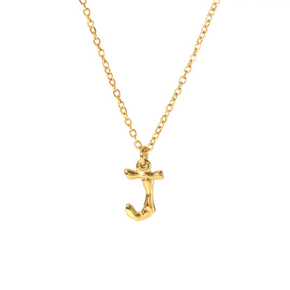 Simple Style Letter Stainless Steel Plating 18k Gold Plated Sweater Chain