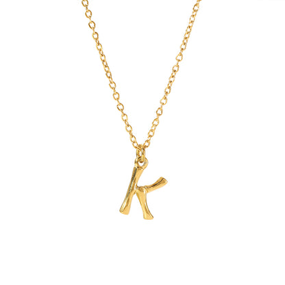 Simple Style Letter Stainless Steel Plating 18k Gold Plated Sweater Chain