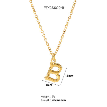 Simple Style Letter Stainless Steel Plating 18k Gold Plated Sweater Chain