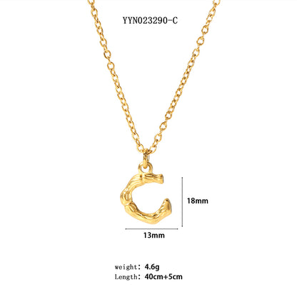 Simple Style Letter Stainless Steel Plating 18k Gold Plated Sweater Chain