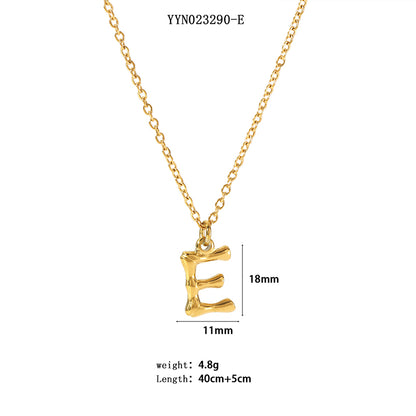 Simple Style Letter Stainless Steel Plating 18k Gold Plated Sweater Chain