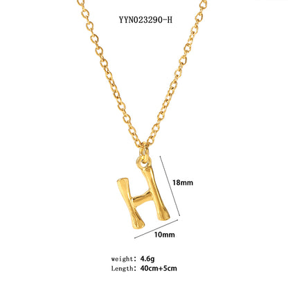 Simple Style Letter Stainless Steel Plating 18k Gold Plated Sweater Chain