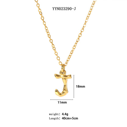 Simple Style Letter Stainless Steel Plating 18k Gold Plated Sweater Chain