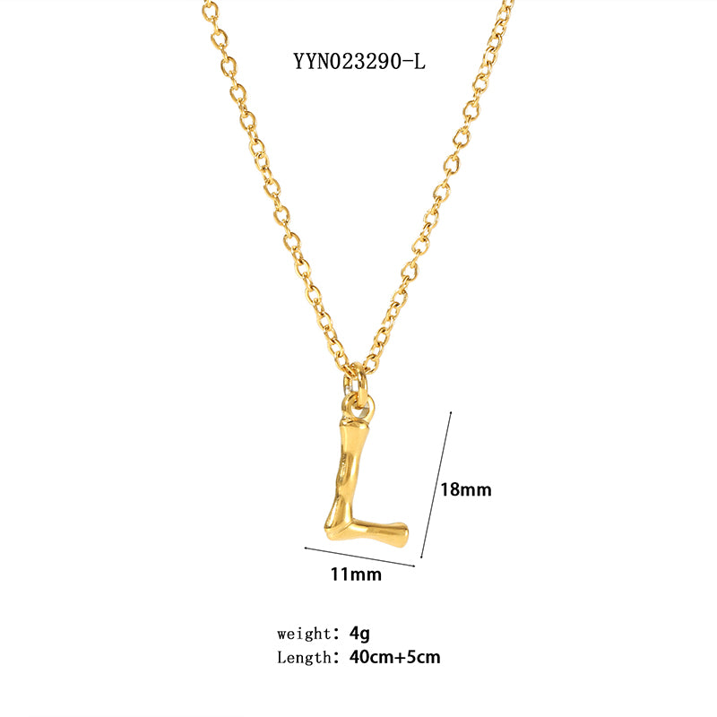 Simple Style Letter Stainless Steel Plating 18k Gold Plated Sweater Chain