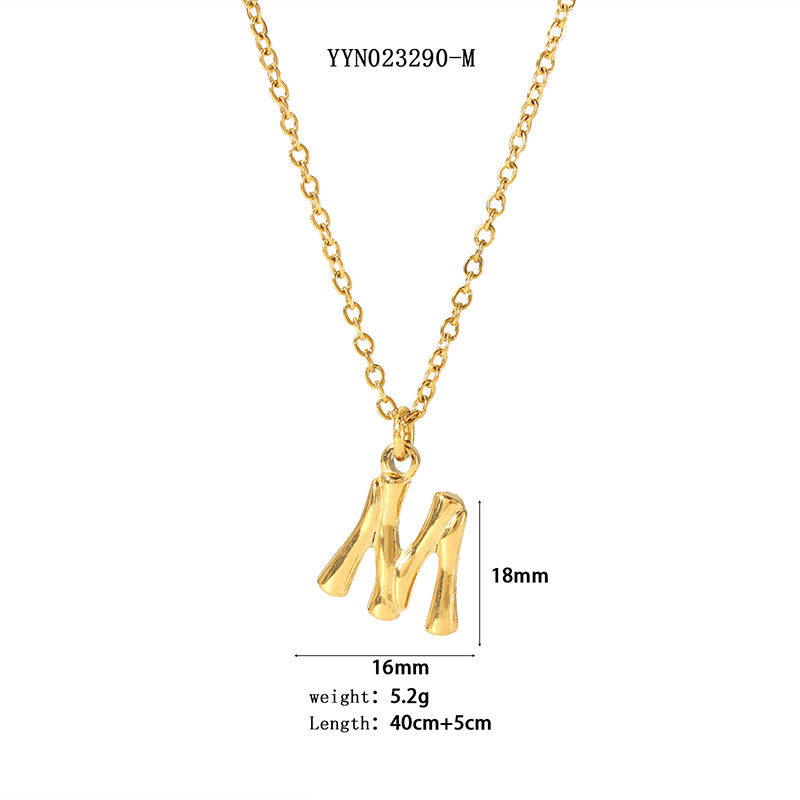 Simple Style Letter Stainless Steel Plating 18k Gold Plated Sweater Chain