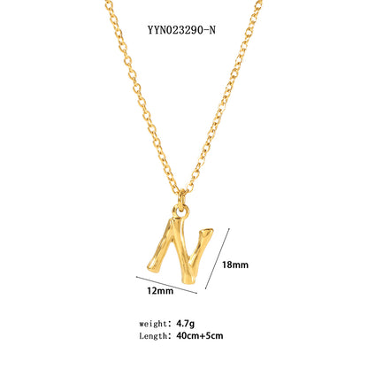 Simple Style Letter Stainless Steel Plating 18k Gold Plated Sweater Chain