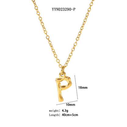 Simple Style Letter Stainless Steel Plating 18k Gold Plated Sweater Chain