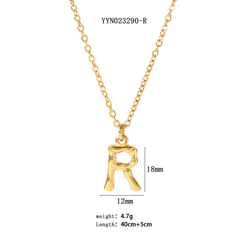 Simple Style Letter Stainless Steel Plating 18k Gold Plated Sweater Chain