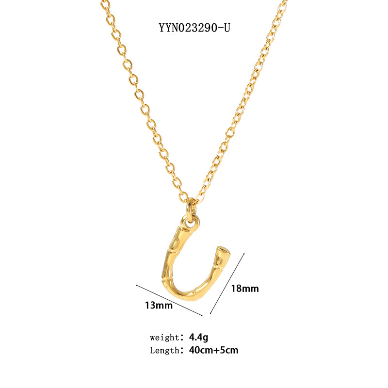 Simple Style Letter Stainless Steel Plating 18k Gold Plated Sweater Chain