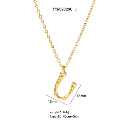 Simple Style Letter Stainless Steel Plating 18k Gold Plated Sweater Chain