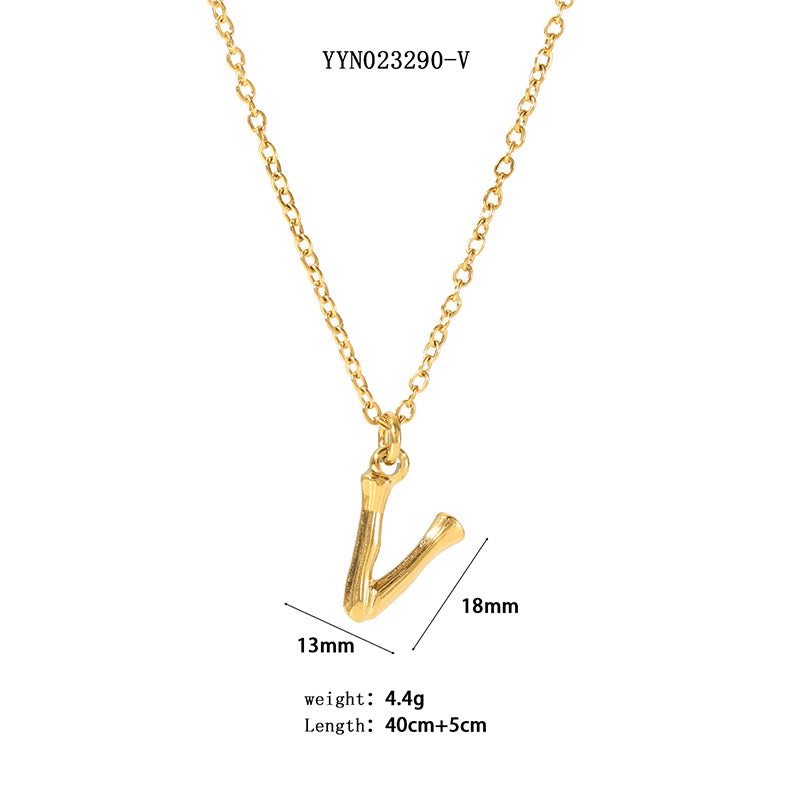 Simple Style Letter Stainless Steel Plating 18k Gold Plated Sweater Chain