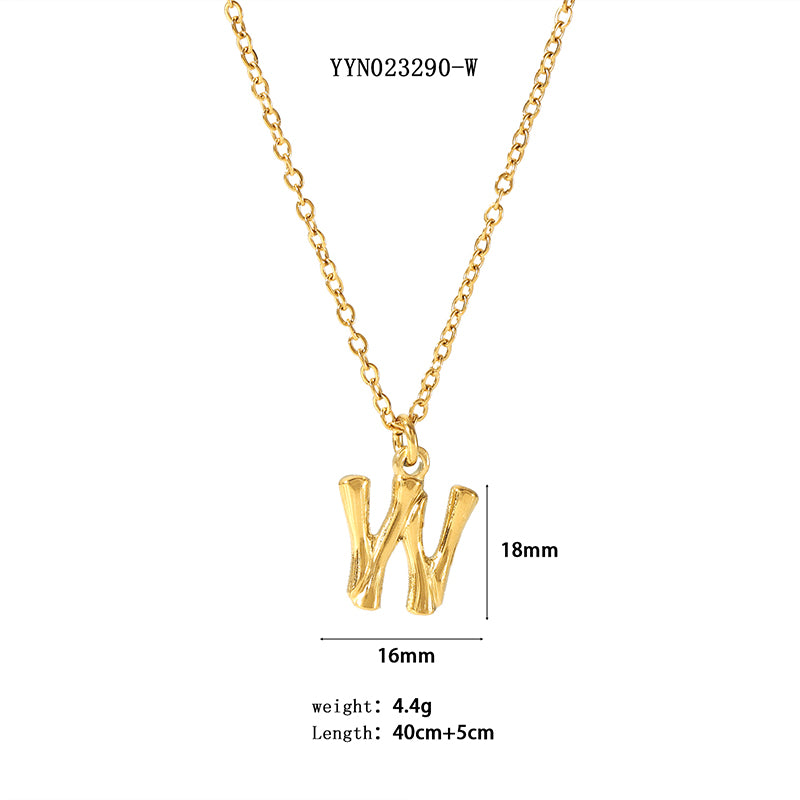 Simple Style Letter Stainless Steel Plating 18k Gold Plated Sweater Chain