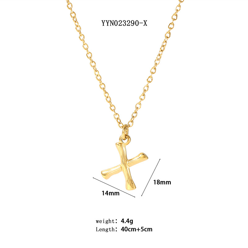 Simple Style Letter Stainless Steel Plating 18k Gold Plated Sweater Chain