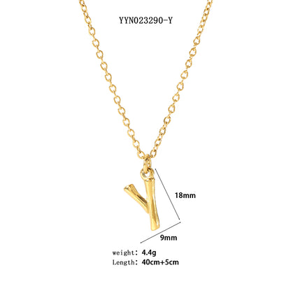 Simple Style Letter Stainless Steel Plating 18k Gold Plated Sweater Chain