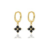 1 Pair Elegant Vintage Style Shiny Four Leaf Clover Plating Inlay Copper Zircon Gold Plated Drop Earrings