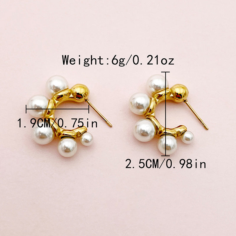 1 Pair Sweet Simple Style Irregular Plating Stainless Steel Gold Plated Ear Studs