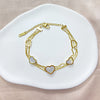 Wholesale Casual Elegant Simple Style Solid Color Stainless Steel Plating White Gold Plated Gold Plated Bracelets