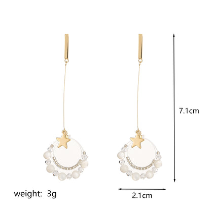 1 Pair Retro Flower Plating Inlay Copper Zircon 18k Gold Plated Drop Earrings