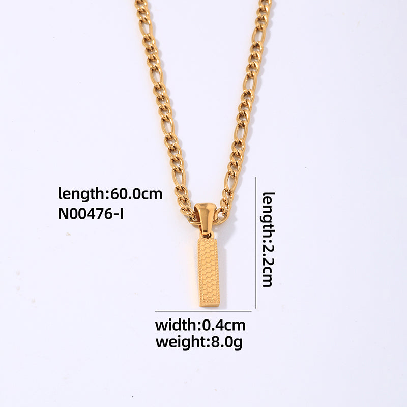 Hip-hop Simple Style Roman Style Letter Titanium Steel Polishing Plating Gold Plated Pendant Necklace