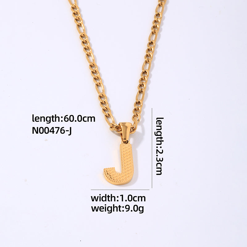 Hip-hop Simple Style Roman Style Letter Titanium Steel Polishing Plating Gold Plated Pendant Necklace