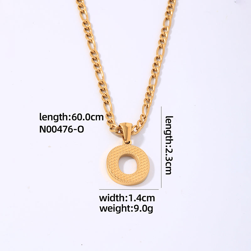 Hip-hop Simple Style Roman Style Letter Titanium Steel Polishing Plating Gold Plated Pendant Necklace