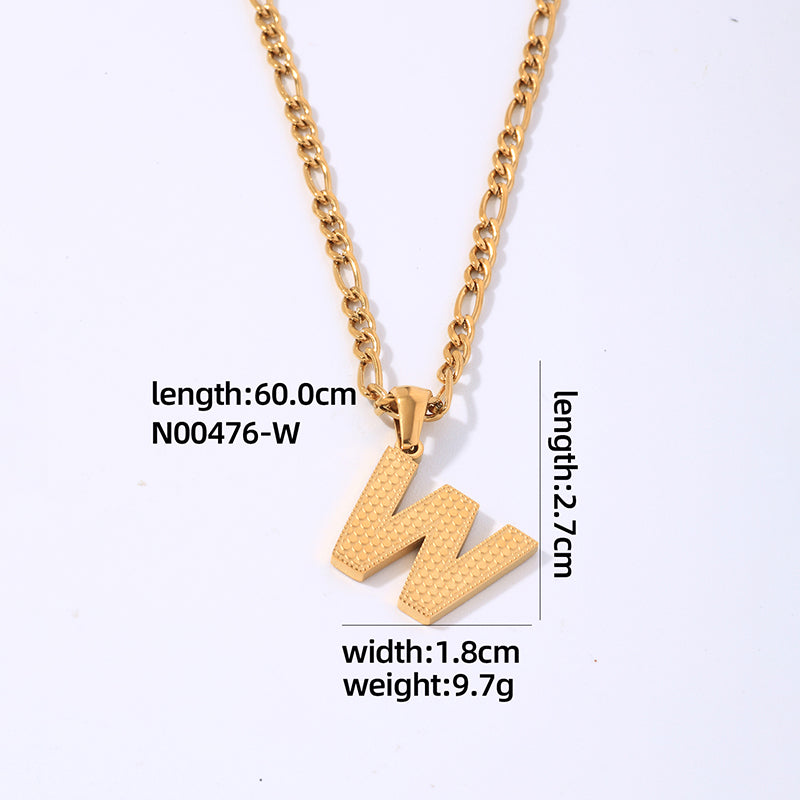 Hip-hop Simple Style Roman Style Letter Titanium Steel Polishing Plating Gold Plated Pendant Necklace