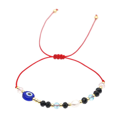 Bohemian Devil's Eye Glass Rope Knitting Women's Bracelets