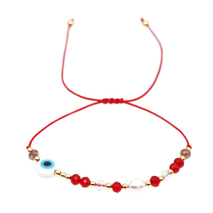 Bohemian Devil's Eye Glass Rope Knitting Women's Bracelets