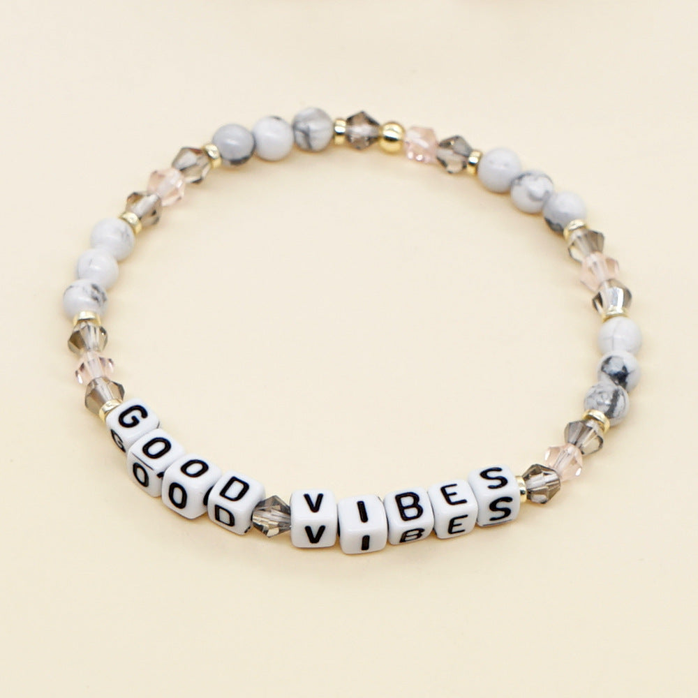 Bohemian Letter Rhombus Artificial Crystal Unisex Bracelets