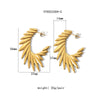 1 Pair Nordic Style Vintage Style Wings Plating Stainless Steel 18k Gold Plated Ear Studs