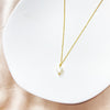 Casual Elegant Round Heart Shape Solid Color Stainless Steel Copper Plating Inlay Pearl Gold Plated Pendant Necklace