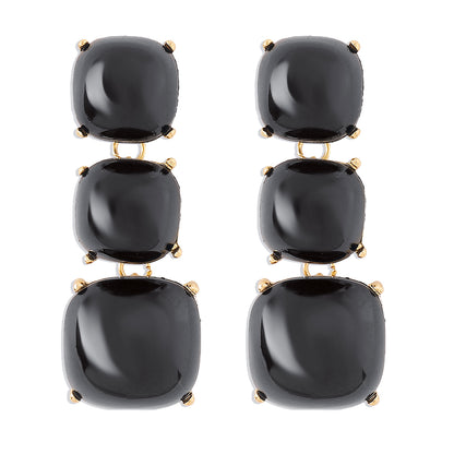 Elegant Glam Square Alloy Inlay Rhinestones Women's Drop Earrings