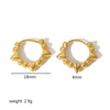 1 Pair Simple Style Circle Polishing Plating Stainless Steel 18k Gold Plated Earrings