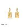 1 Pair Vintage Style Simple Style Skull Plating Stainless Steel 18k Gold Plated Drop Earrings